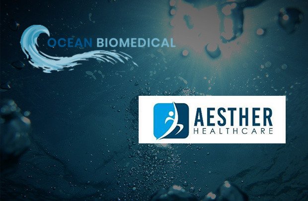 Aesther Healthcare and Ocean Biomedical logos